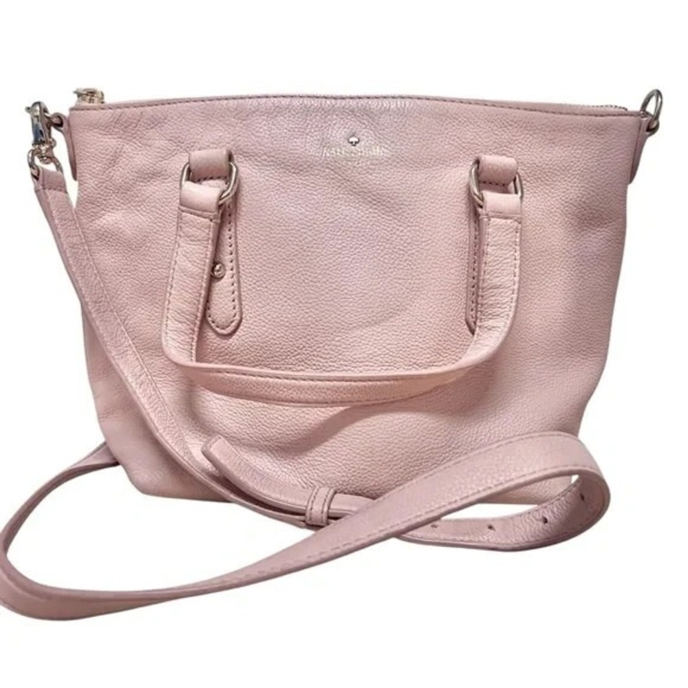 Kate Spade Women's Pink Larchmont Avenue Evangelie Leather Small Penny Satchel